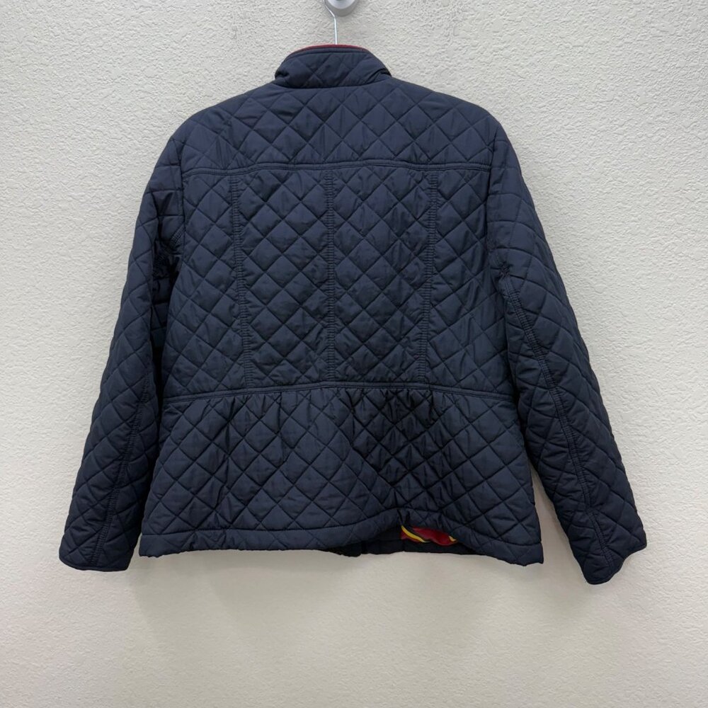 Talbots Navy Blue Quilted Military Full Zip Jacket Coat VN300 Womens size XL - Picture 8 of 10